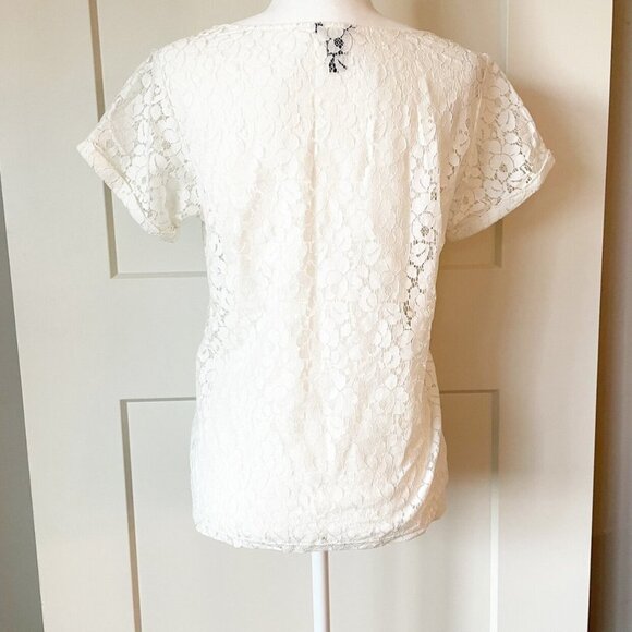 Women’s  Gap White Lace Shirt Size Small - Picture 3 of 7